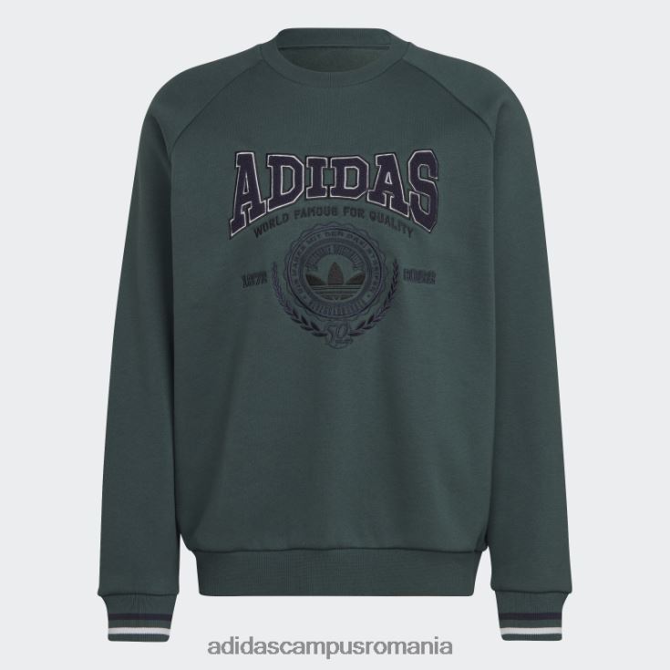 adidas campus romania hanorac varsity crewneck verde mineral adidas bărbați verde mineral J266N27518