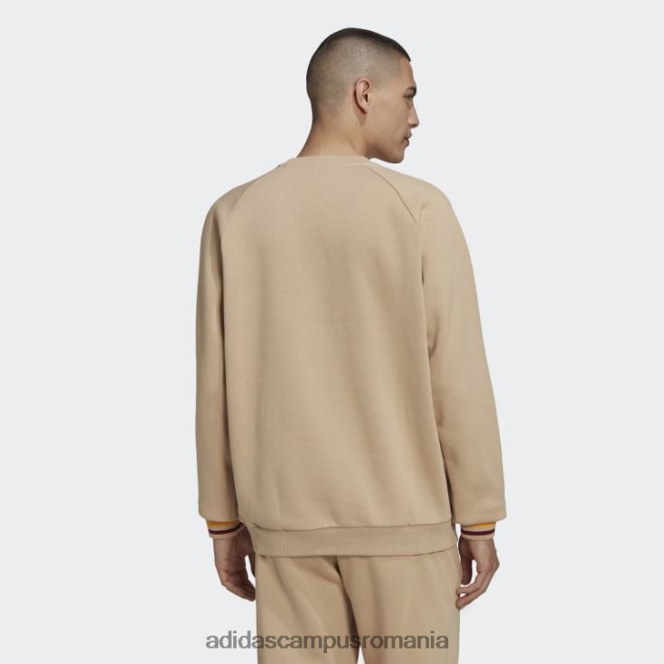 adidas campus romania hanorac varsity cu gât roșu bej bărbați bej J266N21279