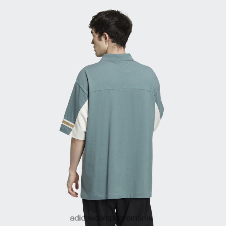adidas campus romania hazy emerald modern colegial polo cu mânecă scurtă bărbați smarald neclar J266N21229