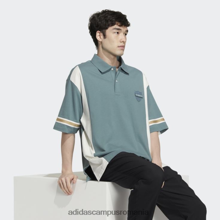 adidas campus romania hazy emerald modern colegial polo cu mânecă scurtă bărbați smarald neclar J266N21229
