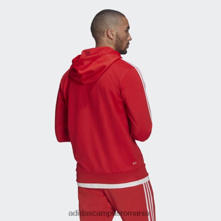 adidas campus romania jachetă adicolor classics cu glugă, cu fermoar complet, roșie bărbați roșu J266N26572