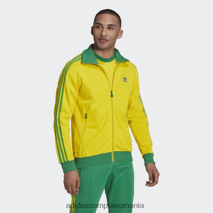 adidas campus romania jachetă beckenbauer galbenă bărbați galben/verde/albastru îndrăzneț J266N21292