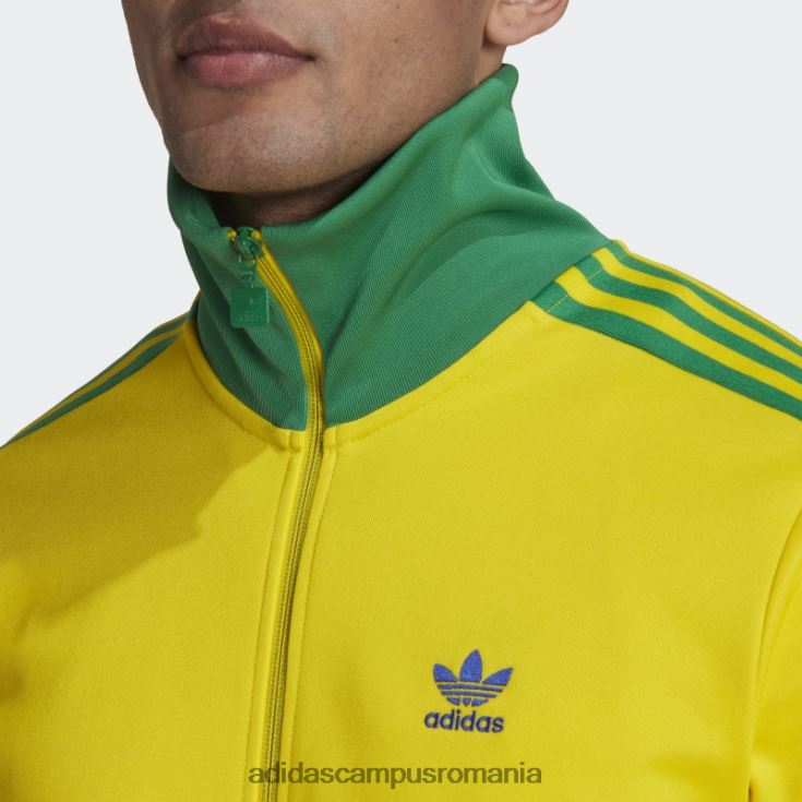 adidas campus romania jachetă beckenbauer galbenă bărbați galben/verde/albastru îndrăzneț J266N21292