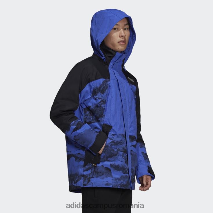 adidas campus romania jachetă de exterior blocată cu imprimeu ink hot adventure bărbați cerneală J266N215293