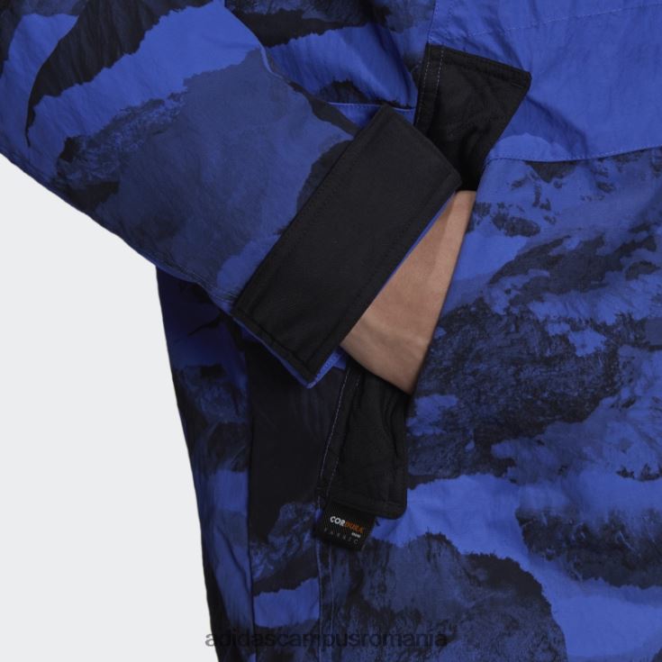 adidas campus romania jachetă de exterior blocată cu imprimeu ink hot adventure bărbați cerneală J266N215293