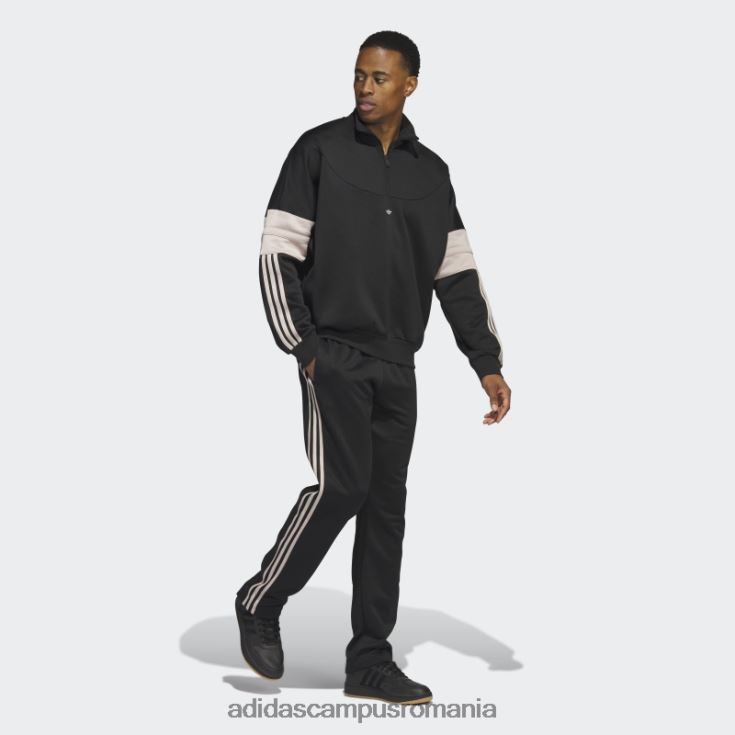 adidas campus romania jachetă de încălzire baschet neagră bărbați negru/taupe J266N26050
