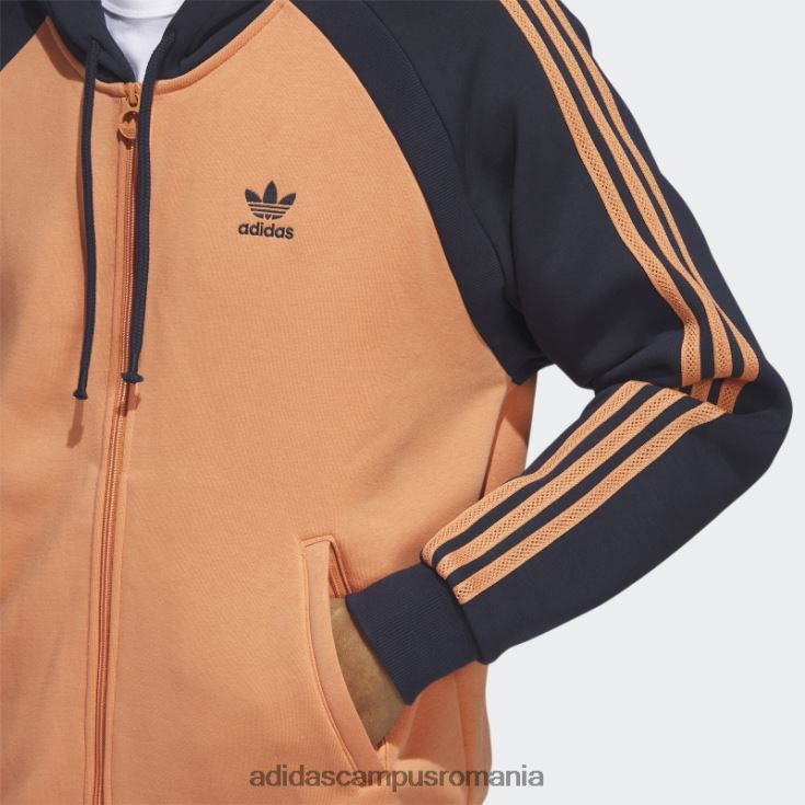 adidas campus romania jachetă de sport cu glugă sst fleece hazy cupru bărbați cupru/cerneală neclară J266N26638