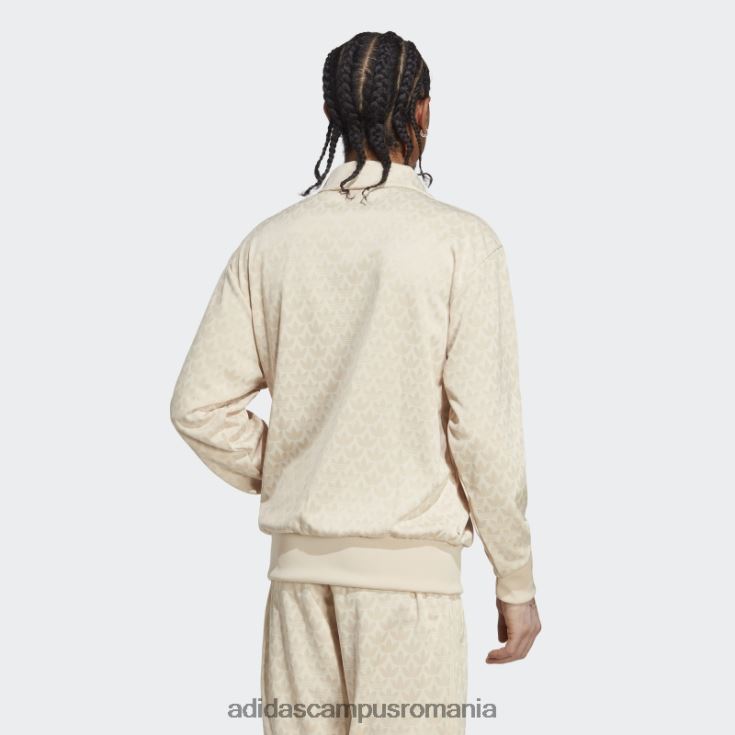 adidas campus romania jachetă de sport cu monogramă cu grafică nisip bărbați nisip J266N25117