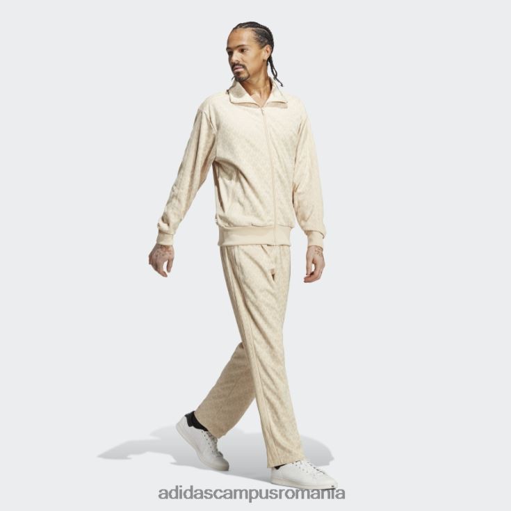 adidas campus romania jachetă de sport cu monogramă cu grafică nisip bărbați nisip J266N25117