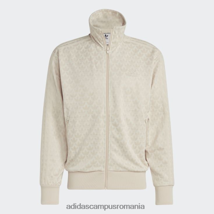 adidas campus romania jachetă de sport cu monogramă cu grafică nisip bărbați nisip J266N25117