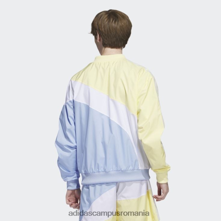 adidas campus romania jachetă de sport țesută în vârtej galbenă bărbați zori galben/albastru J266N26463