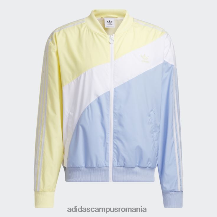 adidas campus romania jachetă de sport țesută în vârtej galbenă bărbați zori galben/albastru J266N26463