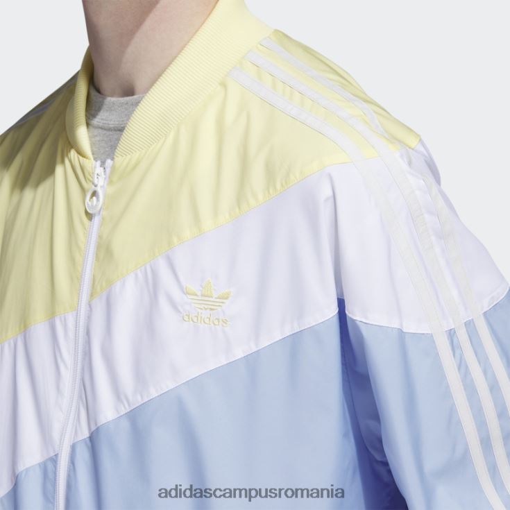 adidas campus romania jachetă de sport țesută în vârtej galbenă bărbați zori galben/albastru J266N26463