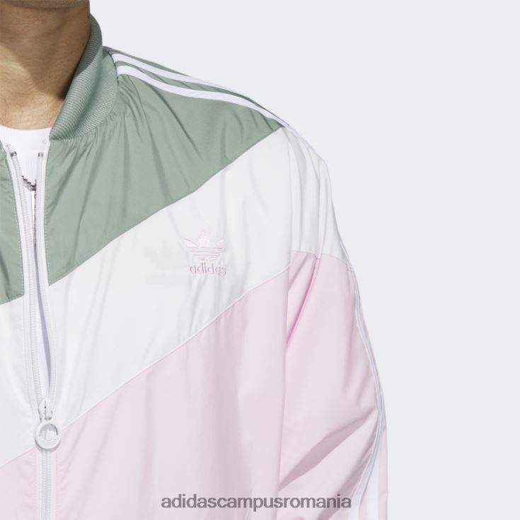 adidas campus romania jachetă de sport țesută în vârtej verde argintiu bărbați verde argintiu/roz J266N26464