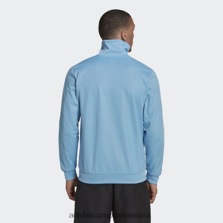 adidas campus romania jachetă de trening beckenbauer albastră bărbați albastru/alb/auriu metalic J266N21502