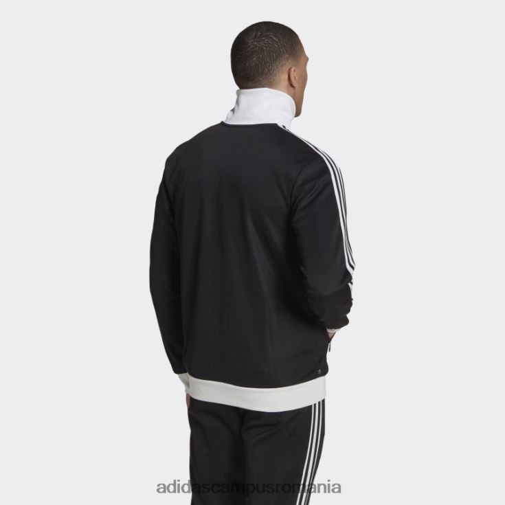 adidas campus romania jachetă neagră Beckenbauer bărbați negru/alb/rosu/auriu J266N21498
