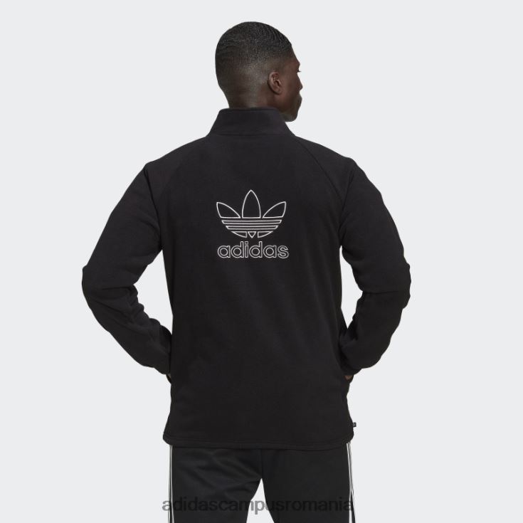 adidas campus romania jachetă neagră adicolor classics trefoil teddy fleece adidas bărbați negru J266N25361