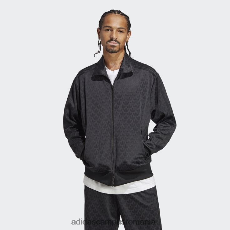 adidas campus romania jachetă neagră cu grafică monogramă adidas bărbați negru J266N24917