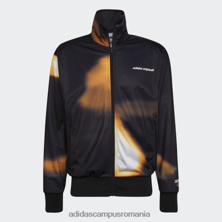 adidas campus romania jachetă neagră cu grafică y2k bărbați papură neagră/portocalie J266N27235