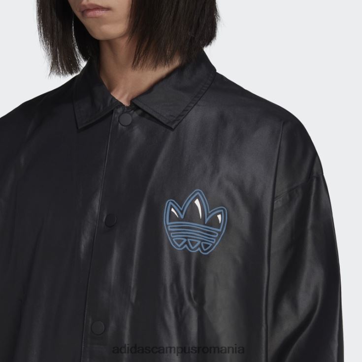 adidas campus romania jachetă neagră de antrenor campus adidas bărbați negru J266N215297