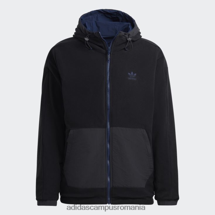 adidas campus romania jachetă polară reversabilă night indigo bărbați noapte indigo/negru J266N214860