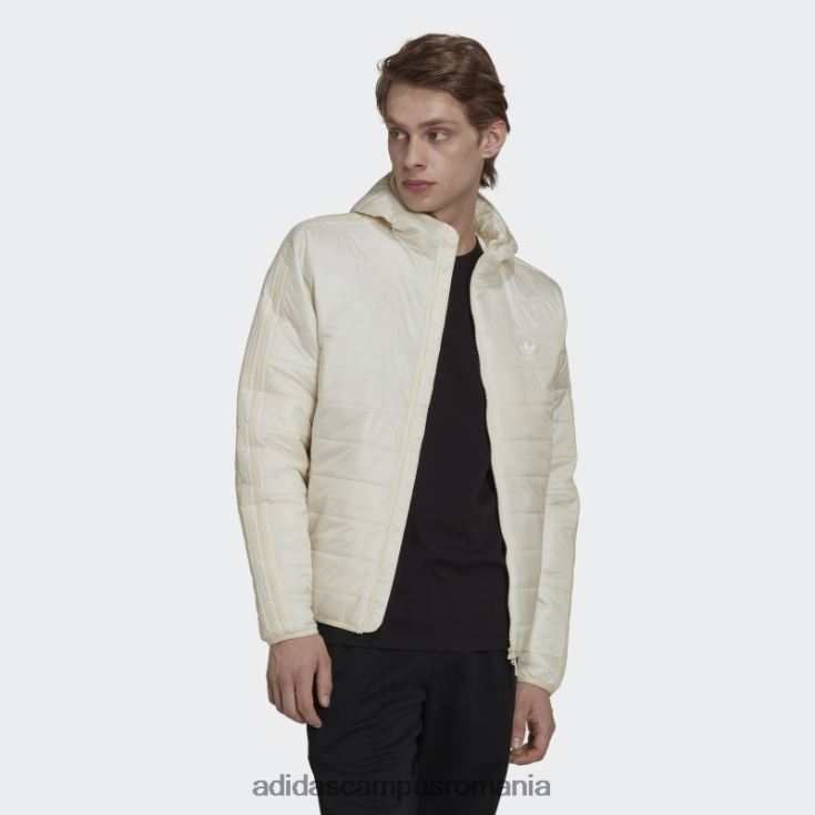 adidas campus romania jachetă puf căptușită albă cu glugă bărbați alb J266N214950