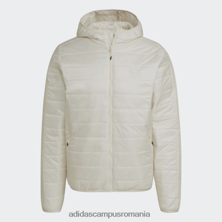 adidas campus romania jachetă puf căptușită albă cu glugă bărbați alb J266N214950