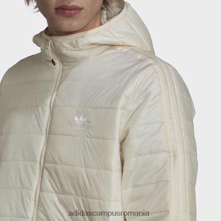 adidas campus romania jachetă puf căptușită albă cu glugă bărbați alb J266N214950