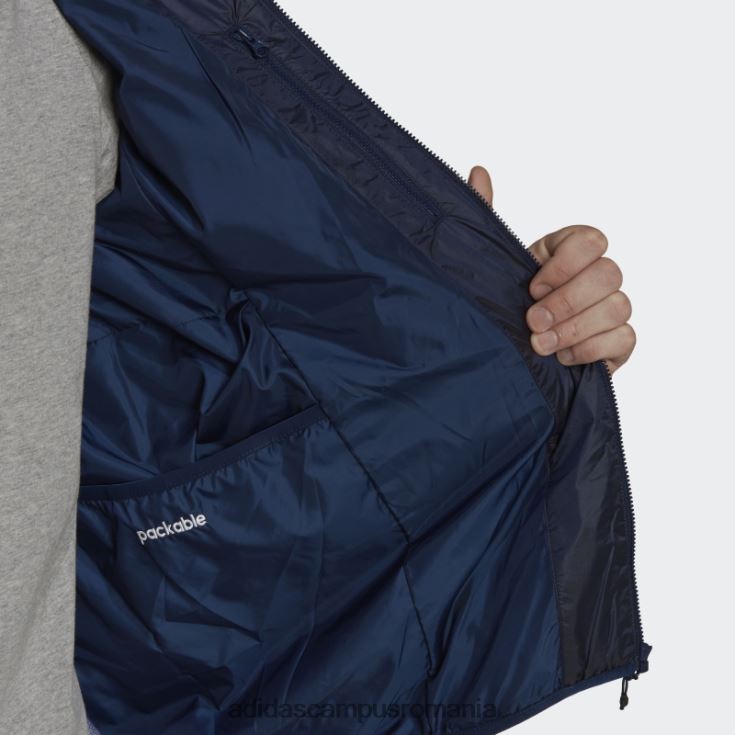 adidas campus romania jachetă puf căptușită cu glugă de noapte indigo bărbați indigo de noapte J266N215280