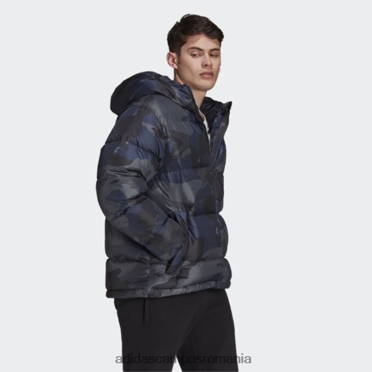 adidas campus romania jachetă puf camo multicolor din puf bărbați multicolor/marin de noapte J266N215022