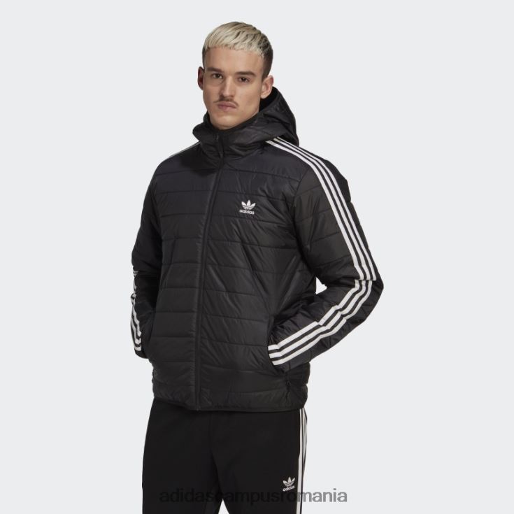 adidas campus romania jachetă pufă neagră căptușită cu glugă adidas bărbați negru J266N215243