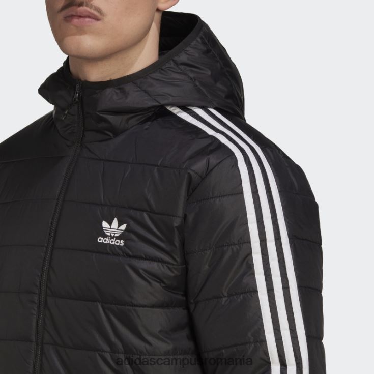 adidas campus romania jachetă pufă neagră căptușită cu glugă adidas bărbați negru J266N215243