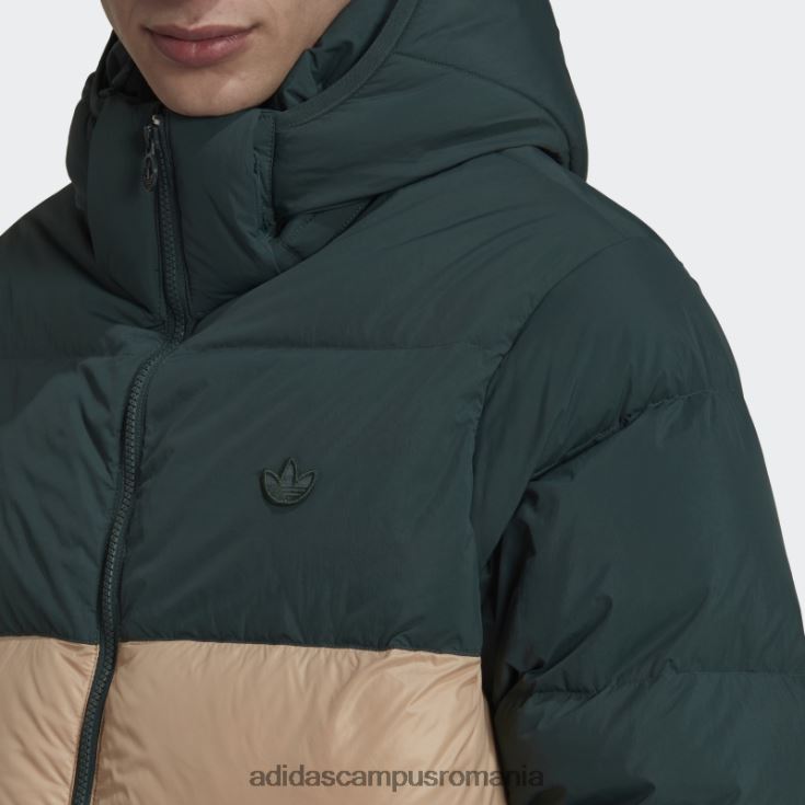 adidas campus romania jachetă puf regen cu glugă verde mineral adidas bărbați verde mineral/bej J266N215276