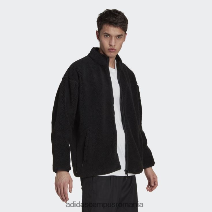 adidas campus romania jachetă sherpa reclaim neagră bărbați negru J266N214635