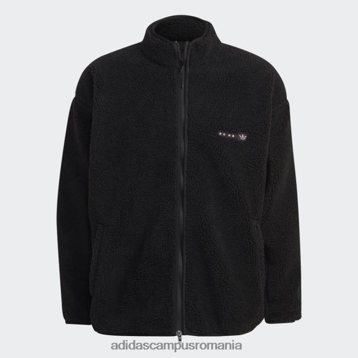 adidas campus romania jachetă sherpa reclaim neagră bărbați negru J266N214635