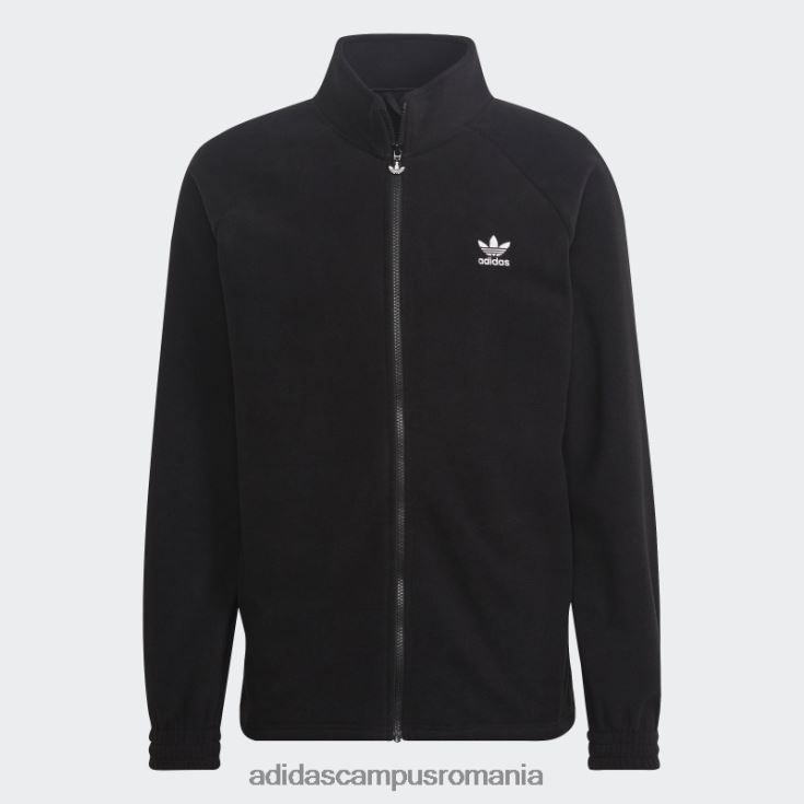 adidas campus romania jacheta fleece teddy adicolor classics trefoil neagra bărbați negru J266N23643