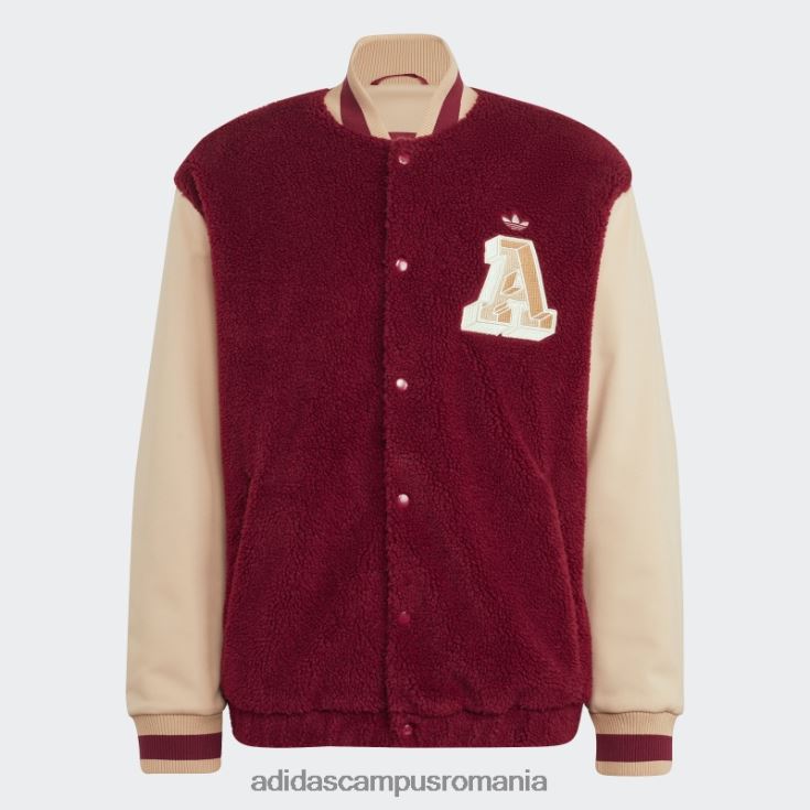 adidas campus romania jacheta varsity burgundy bărbați Burgundia J266N214725