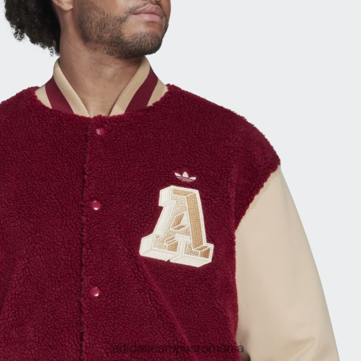 adidas campus romania jacheta varsity burgundy bărbați Burgundia J266N21478