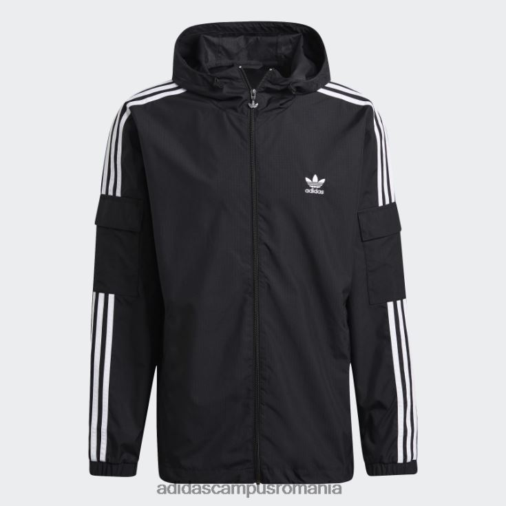adidas campus romania jacket negru adicolor classics cu fermoar complet cu 3 dungi bărbați negru J266N215298