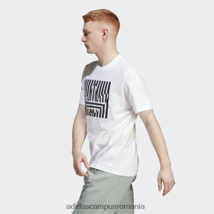 adidas campus romania modă tricou alb rekive bărbați alb J266N26233