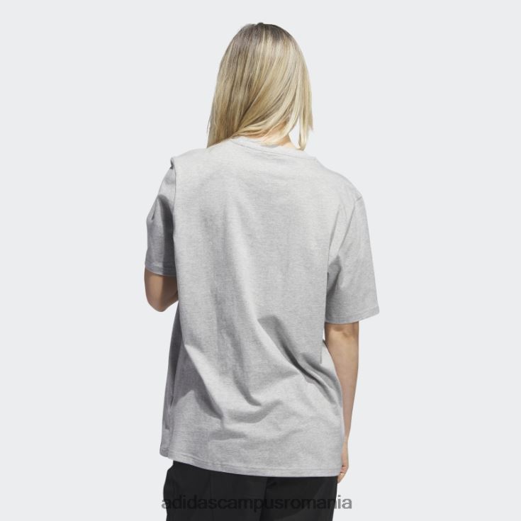 adidas campus romania modă tricou cu mânecă scurtă pentru afaceri scarlet miles bărbați gri mediu/negru/stacojiu J266N2858