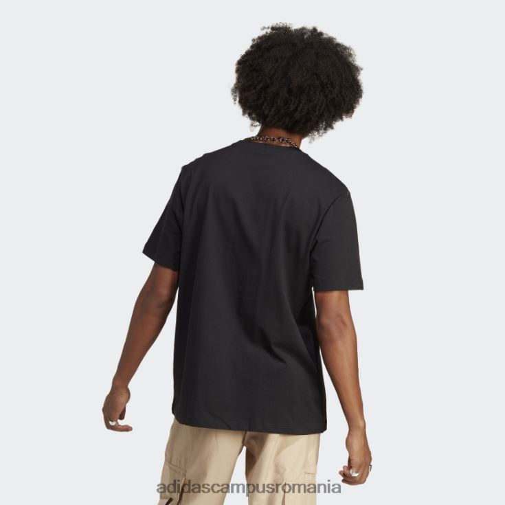 adidas campus romania negru aventură munte fața tricou fashion bărbați negru J266N213223