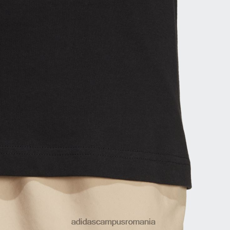 adidas campus romania negru aventură munte fața tricou fashion bărbați negru J266N213223