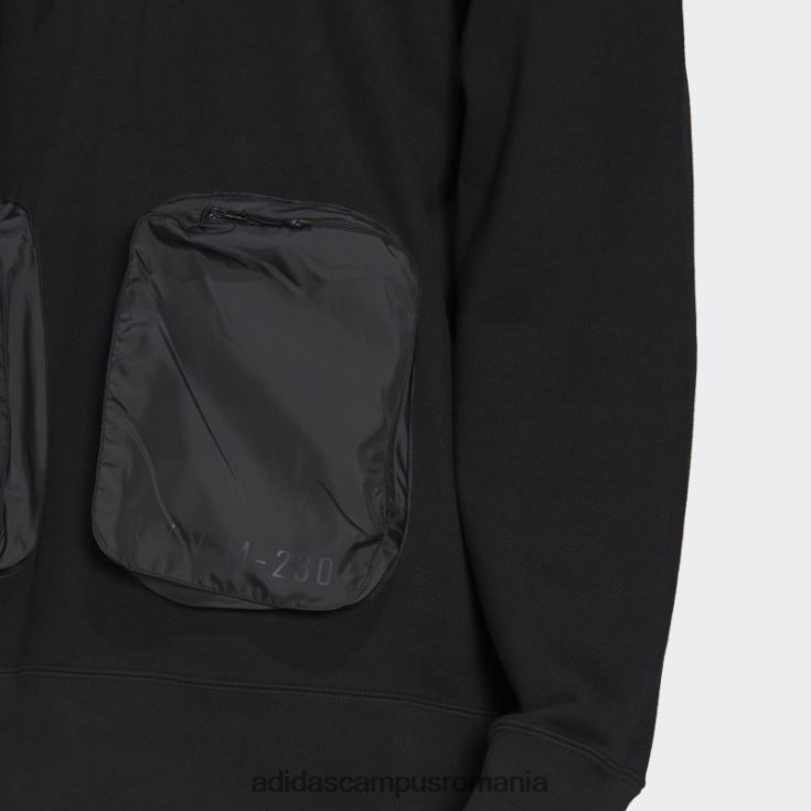 adidas campus romania negru r.y.v. hanorac cu glugă larg bărbați negru J266N215263