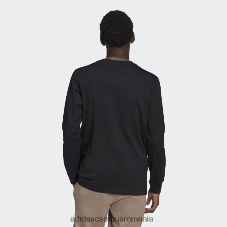 adidas campus romania negru r.y.v. tricou grafic cu maneca lunga bărbați negru J266N21678