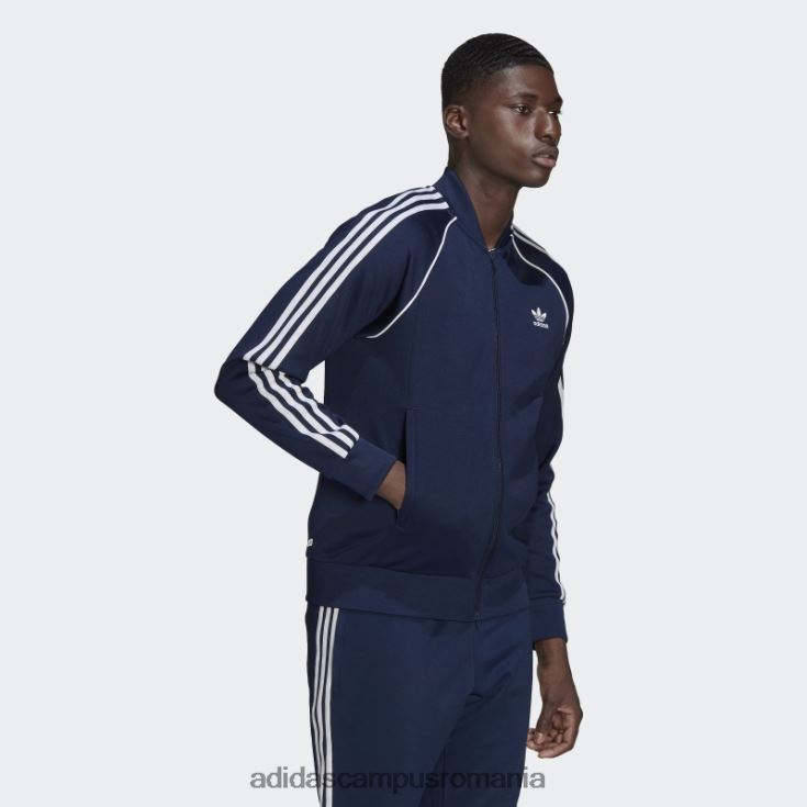 adidas campus romania night indigo adicolor classics primeblue sst jachetă adidas bărbați noapte indigo/alb J266N26291