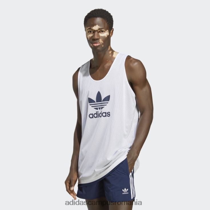 adidas campus romania night indigo adicolor classics tricou baschet trefoil bărbați noapte indigo/alb J266N26724