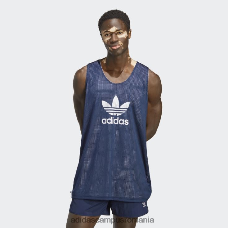 adidas campus romania night indigo adicolor classics tricou baschet trefoil bărbați noapte indigo/alb J266N26724