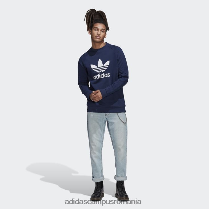 adidas campus romania night indigo adicolor classics trifoil hanorac crewgate bărbați indigo de noapte J266N26587