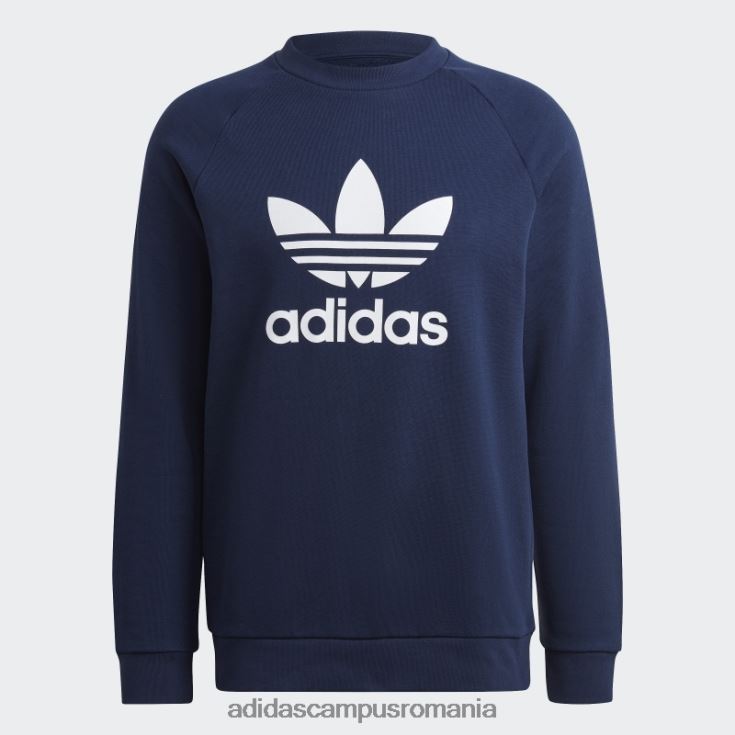 adidas campus romania night indigo adicolor classics trifoil hanorac crewgate bărbați indigo de noapte J266N26587